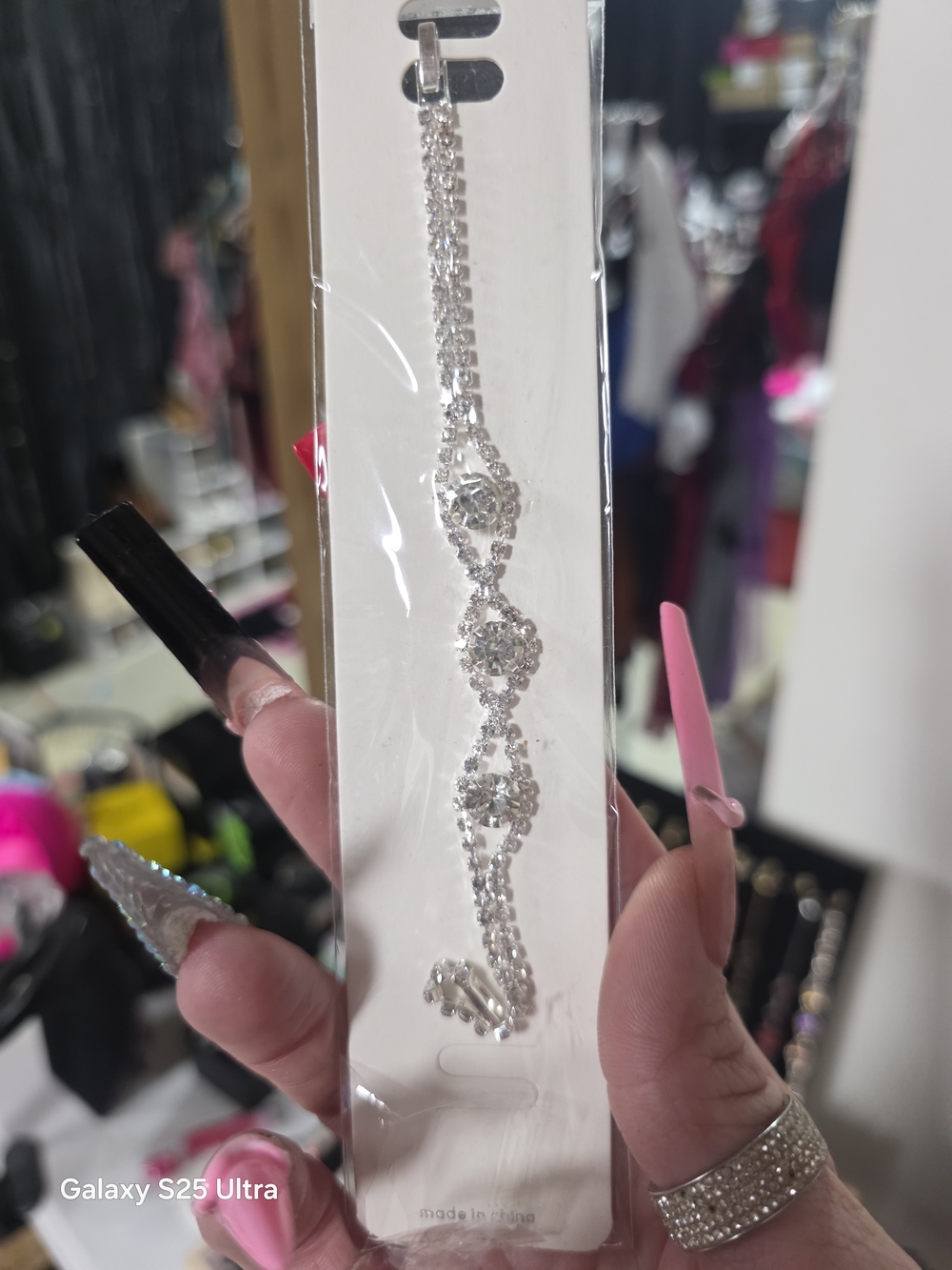 Crystal Silver-Tone Bracelet - Elegant Women's Jewelry
